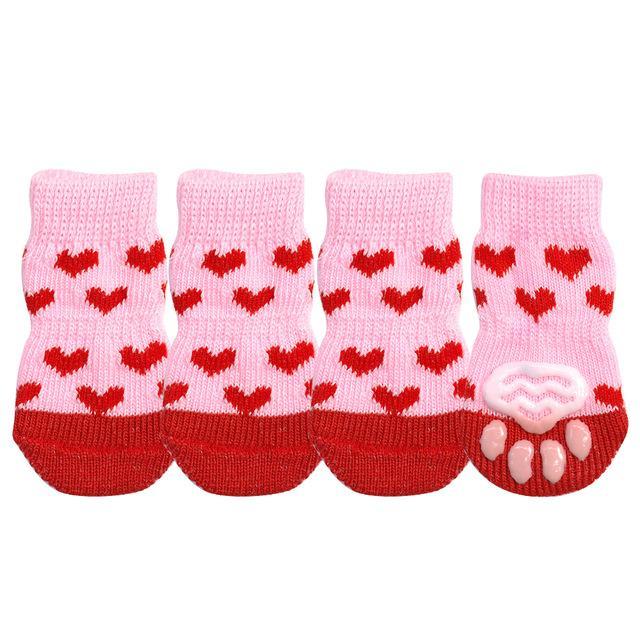 Chaussettes Anti-Dérapantes “Petit Cœur” pour Pattes Douces